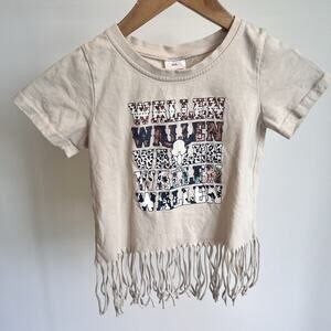Girl's Morgan Wallen‎ Fringe Concert Band Tee Kids Size 6-7